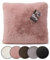 liebling Fellimitat Kissen, Sofakissen, 100% Polyester, 60 x 60 cm, Farbe: Altrosa