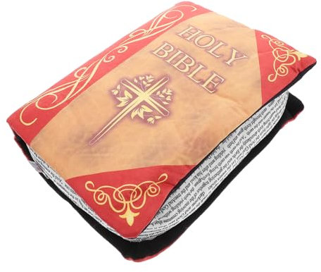 TOYANDONA Kreatives Bibelkissen Plüsch-buchspielzeug Bibelvers-Kissen Heiliges Bibelkissen Kissen in Buchform Jesus-plüschspielzeug-Puppen Bibel Plüschkissenbuch Neuheit Kissen Plüsch Kissen