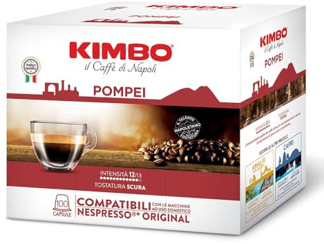 Kimbo Pompéi Le Maraviglia del Gusto 100 capsules compatibles avec machines à café Nespresso