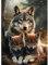 DOMROM Wolf Diamond Painting, Tier Diamond Painting Erwachsene Kinder Diamond Painting Set, Diamant Malerei Kit Diamond Art Erwachsene für Home Wand Dekor 30x40cm