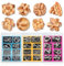 WishesMar Lot de Casse-tête en Bois et Metal 32 Pièces Classique Jouet de Puzzle éducatif Cadeau pour des Enfants et des Adulte - Casse Tete Logique Jeu Taille 5.0cm