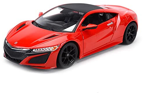 YRXIAO Modellbausatz Auto 1 24 2018 Für Honda Acura NSX Simulation Sportwagen Modell Statische Druckguss Fahrzeuge Sammler Geschenk Display Für Wohndekorationen(Rot)