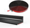 Silicone barre de seuil douche, joint pour douche, rebord douche italienne, barriere de douche anti débordement, Adatto per bagni, docce e cucine (Noir, 105CM)