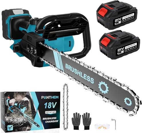 Motosierra con batería de 21 V y 4,0 A y cargadores, 1000 W de 12 pulgadas con cerradura de seguridad, engrasador automático, sierra de podar, sierra de podar, sierra de mano eléctrica para tijeras de