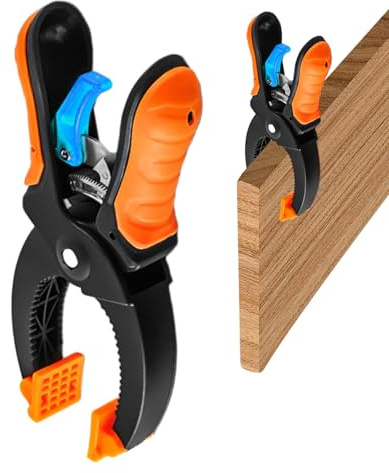 MFYOUPK Ratcheting Hand Clamp - Quick Release Spring Clamps for Woodworking | Ergonomic Design Carpenter Fixing Tool for Men Women Handmade Enthusiast