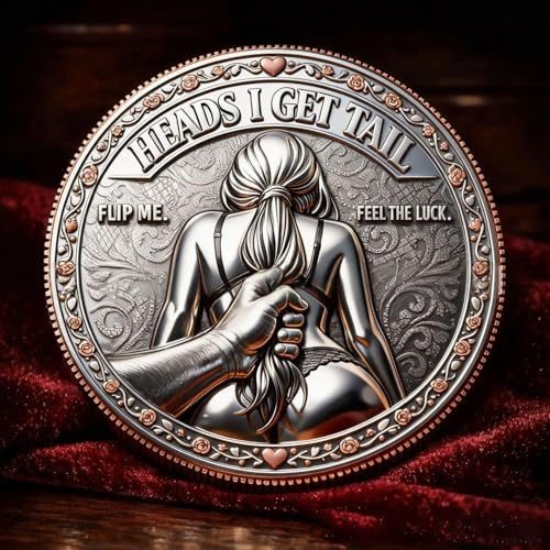 Jaxuzegs Love You Couples pièce de Monnaie Pièces de Jeu Amusantes Pile ou Face Soirée en Amoureux Cadeau de Saint-Valentin,5c