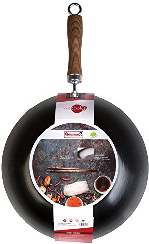 WeCook 20032 Wok Antiadherente Induccion Vitrocerámica y Fogón, Aluminio, 24 cm, Sin PFOA ni BPA