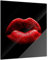 Klebefieber Glasbild Kussmund B x H: 50cm x 50cm