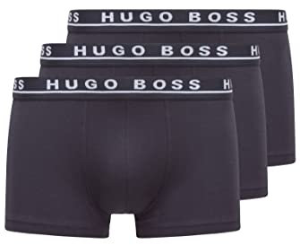 BOSS Herren Trunk 3P CO/EL Dreier-Pack Boxershorts aus Stretch-Baumwolle mit Logo am Bund,M,Blau (Open Blue 480)