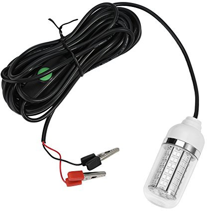 Alomejor Unterwasser Angellicht 15 Watt LED Tauch Angeln Licht Boot Lampe Köder Anziehung Angeln Licht (5050-108 LED-Perlen)