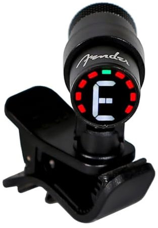 Fender Bullet Chromatic Clip-On Tuner For Guitar/Bass, LED Color Screen, Black