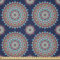 ABAKUHAUS Mandala Stoff als Meterware, Spirituelle chinesische Flora, Microfaser Stoff für Dekoratives Basteln, 1M (230x100cm), Mehrfarbig