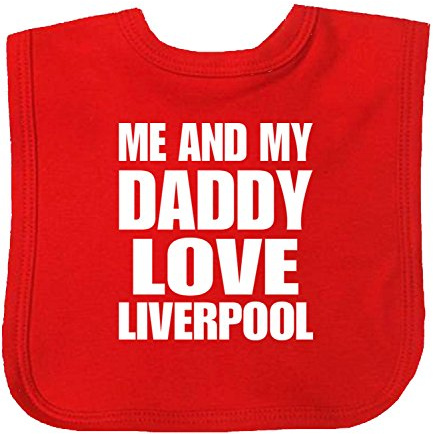 BabyPrem Baby Bib Me and My Daddy Love Liverpool
