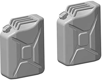 modellbahn-exklusiv Kraftstoffbehälter Benzinkanister 20 Liter, 2 Stück, Spur 0, 1:45