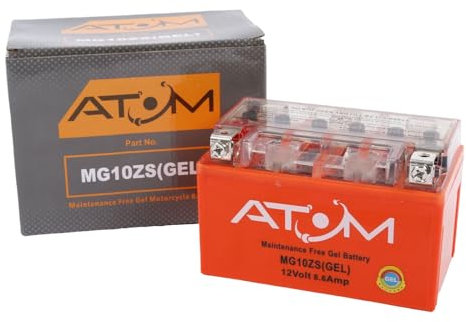 ATZ10S - Atom Gel Motorcycle Battery Factory Sealed 12V 8.6Ah