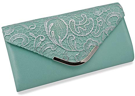 Steuer Modeschmuck Damen Abendtasche Metall 27,5cm grün 445000006