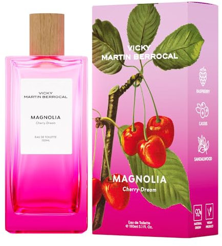 VICKY MARTÍN BERROCAL Magnolia Eau de Toilette, Damenduft, langanhaltender fruchtiger Blumenduft mit Himbeere und Sandelholz, 92% natürlicher Herkunft, vegan, 150 ml