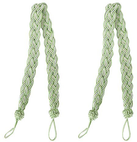 sourcing map Vorhang Rückhalten Clips Vorhanghalter Quasten Vorhang Raffhalter Vorhang Holdbacks Dekorativ 23 Zoll Grün 2 Stück