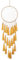 VOSAREA Wandhaken Dekorativ Böhmische Traumfänger Boho Quasten Handgemachte Dreamcatcher Wandbehang Ornament Handwerk für Zuhause Schlafzimmer (Golden) Wanddekoration