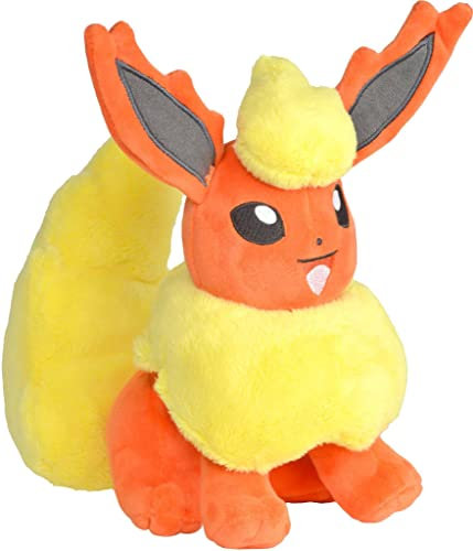 Pokémon BO36773, Flamara Plüschfigur (20cm), Fantasiewesen in der gleichnamigen Serie von Videospielen