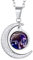 Suplight Zodiac Sign Necklaces Stainless Steel, Constellation Jewelry for Women, Celestial Necklace, Customized Half Moon Star Sign Horocope Constellation Pendant Necklace Birthday for Her