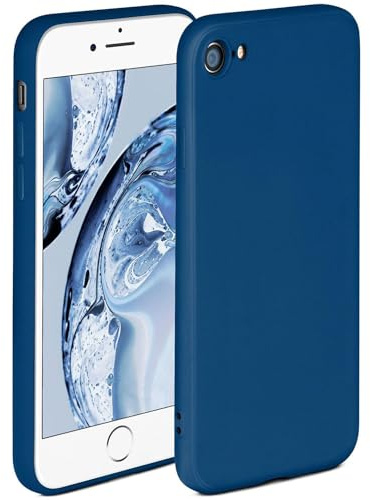 ONEFLOW Soft Case für iPhone 7/8 / SE (2020/2022) Hülle aus Silikon mit Kameraschutz, Silikonhülle mit erhöhtem Schutz fürs Display, Backcover Schutzhülle, weiche Handyhülle, Blau