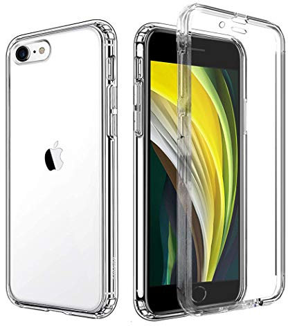 GAPlus iPhone 7 8 SE 2nd 4.7 Case, Clear Two-Piece Silicone Shock-Absorbent Phone Case