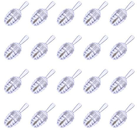 FRCOLOR 20pcs Empty Refillable Lip Gloss Tubes Lip Gloss Tube Honey Pots Shaped Lip Balm Bottle Mini Clear Lip Gloss Tubes Travel Cosmetic Bottle (Clear)