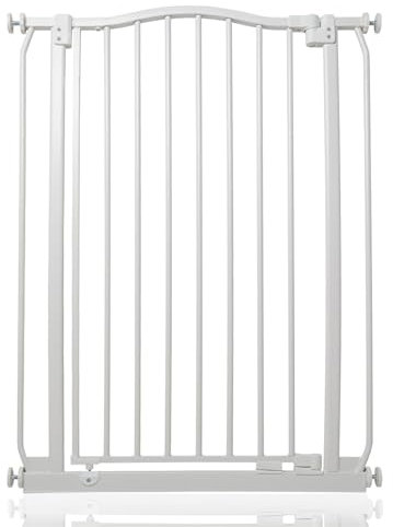 Safetots Extra Tall Curved Top Safety Gate, 71cm - 80cm, Matt White, Extra Tall 100cm in Height, Pressure Fit Stair Gate, Baby Gate for Doors Hallways and Spaces, Safety Barrier, Easy Installation