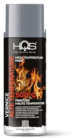 HQS Bomboletta di Vernice Spray 400 ml Resistente alle Alte Temperature (Antracite Opaco)
