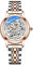 Rorios Damen Mechanische Automatikuhr - Wasserdicht Mit Lederarmband, Skeleton Tourbillon, Leuchtend - Mode-Uhr für Mädchen Und Frauen