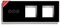 BSEED Rahmen Glasrahmen Panel für Smart Dimmer Lichtschalter und Steckdose Kristall Glasscheibe Glaspanel für Wlan Dimmer Wandlichtschalter und Steckdose 3 Fach Schwarz 228mm