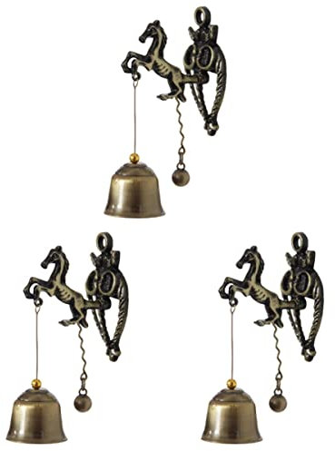 3 Stück Vintage Metall Türklingel Antik Dekorative Türklingel Store Eingang Tür Glocke Laden Keeper Glocke Antik Klassisches Pferd