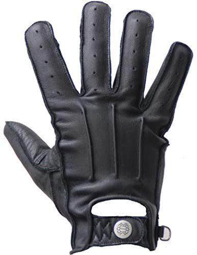 Mycl Turell Motorradhandschuhe Easy Rider - Motorrad Handschuhe Herr - Echtleder - Handschuhe Herren Motorrad Leder mit Aramid Verstärkung - Schlicht und Edel - Retro Vintage Look (Schwarz, XL)