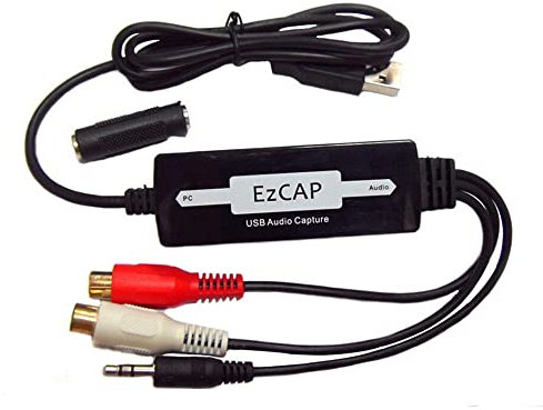 SATMW USB Audio Capture Cassette to CD/MP3 Converter MP3 WMA Wave Recorder Edit Audio to Digital RCA R/L 3.5mm Audio Input