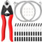 mankk 73Pcs Universal Bike Cable Cutter Stainless Steel Bicycle Cable Cutter Bike Brake Cable Shifter Cable With Cable End Caps and O-Rings for Mountain Road Bike Bicycle M-111