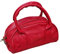 Acclaim Cwmbran Rounded Style Mini Two Bowls Synthetic Grain Leather Look Lawn Green Bowling Bag with Divider and Shoulder Strap (Red)