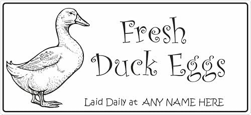 34 Personalised Egg Box Stickers Labels Freshly Laid Duck Eggs