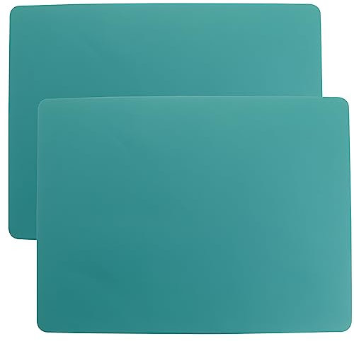 Roellgs 2 Pack Silicone placemats, Baking mat, Multipurpose Table Protector, Non-Stick and Non-Slip Heat Resistant (Green)