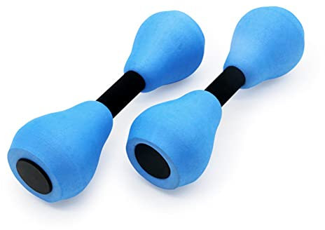 Pomurom Haltères en Mousse, Lot de 2 Haltères Aquagym, Haltères Aquatiques, Haltères Piscine, Haltères à Eau pour Exercices Yoga Aquatique, Musculation, Fitness, Accessoires Sports Nautiques