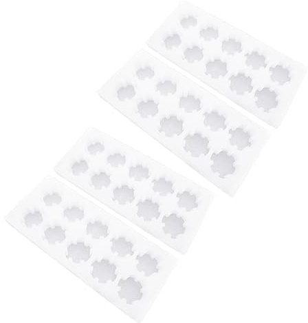 HOMSFOU Lot de 2 boîtes à œufs en mousse - Support pour coquille d'œufs - En mousse - Blanc