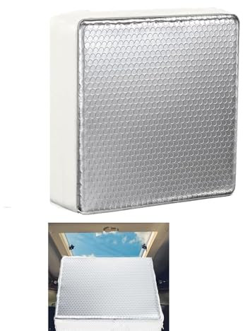 Lot de 1 housse isolante universelle pour fenêtre de toit de camping-car avec surface réfléchissante pour aération intérieure (1 pièce, 35,6 x 35,6 x 7,6 cm)