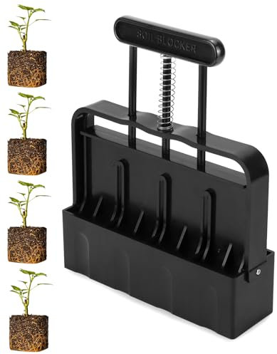 QWORK® 5cm Presse Motte pour semis, Outil de Blocage de Terre, Confortable pour Planter, Transplanter, Serre