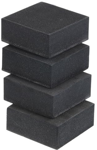 PATIKIL EVA Anti-Vibrationspads, 4 Stück Stoßdämpfende Unterlegscheiben 2 x 2 x 0,8 für HVAC, Klimaanlage, Luftkompressor, Kondensator, Trockner, Schwarz