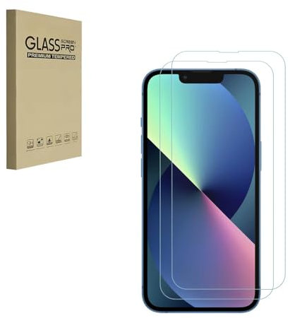 HYGMOCC 2 Pack Designed for iPhone 13 Mini (5.4) Tempered Glass Film 9H Hardness Scratch Resistant HD Clear