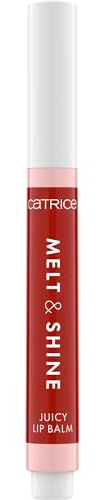 Catrice Melt & Shine Juicy Lip Balm, Nr. 110, Rot, feuchtigkeitsspendend, vergrößernd, glänzend, strahlend frisch, vegan, ölfrei, ohne Parabene, Nanopartikel frei, 1er Pack (1.3g)