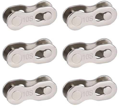 Fahrradkettenglied 10 Fach,Stahl Fahrrad Kettenverschluss Glied,Kettenverschlussglieder,Kettenschloss Fahrradkette,Fahrrad Kettenglied,Kettenglieder Fahrrad,Fahrradkettenglieder,Fahrradzubehör,6 Paar