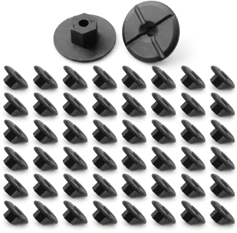 Wjelet 2019900050 Plastic Nut Without Thread Black Wing Nut M6 Seat Multi-Purpose Mudguard Locks Pack of 50