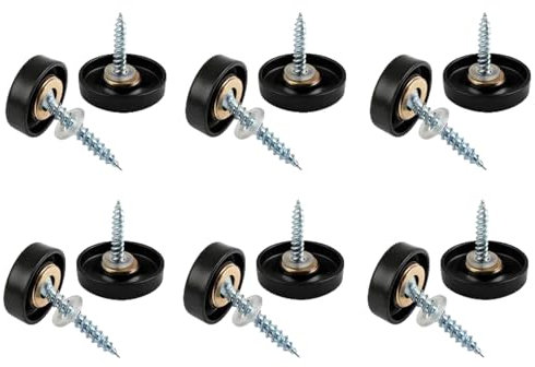 12PCS Mirror Screws Cap 16MM Stainless Steel Screw Cover Cap,Mirror Nails with Decorative Caps For Bath Plates,Tables,Wardrobes,Furniture,Black