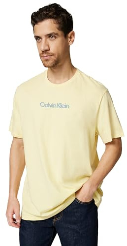 Calvin Klein Herren T-Shirt Kurzarm Glitched Logo Classic Tee aus Baumwolle